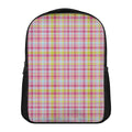 Cotton Candy Pastel Plaid Pattern Print Casual Backpack