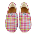 Cotton Candy Pastel Plaid Pattern Print Casual Shoes