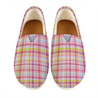 Cotton Candy Pastel Plaid Pattern Print Casual Shoes