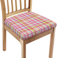 Cotton Candy Pastel Plaid Pattern Print Chair Cushion Cover