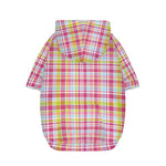 Cotton Candy Pastel Plaid Pattern Print Dog Zip Up Hoodie