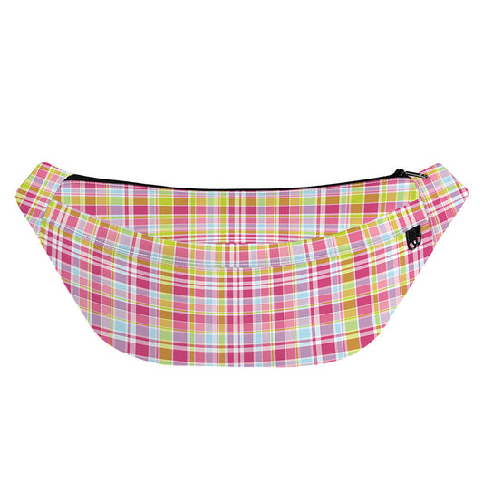 Cotton Candy Pastel Plaid Pattern Print Fanny Pack