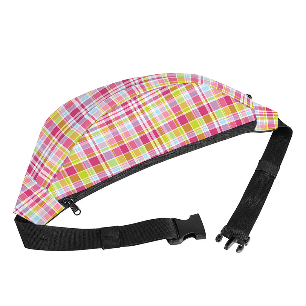 Cotton Candy Pastel Plaid Pattern Print Fanny Pack