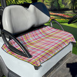 Cotton Candy Pastel Plaid Pattern Print Golf Cart Seat Cover