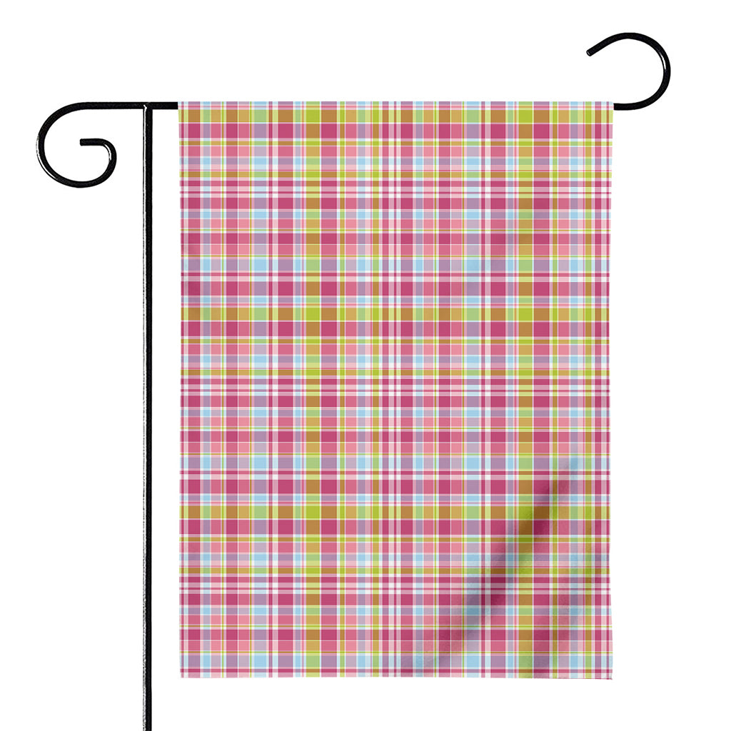 Cotton Candy Pastel Plaid Pattern Print House Flag