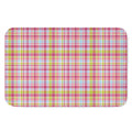 Cotton Candy Pastel Plaid Pattern Print Indoor Door Mat