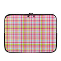 Cotton Candy Pastel Plaid Pattern Print Laptop Sleeve