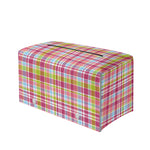 Cotton Candy Pastel Plaid Pattern Print Leather Tissue Box Cover