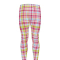 Cotton Candy Pastel Plaid Pattern Print Men's Leggings