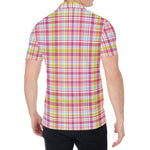 Cotton Candy Pastel Plaid Pattern Print Men's Shirt