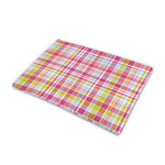 Cotton Candy Pastel Plaid Pattern Print Pet Cooling Mat Cover