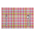 Cotton Candy Pastel Plaid Pattern Print Placemat