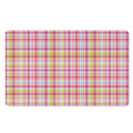 Cotton Candy Pastel Plaid Pattern Print Polyester Doormat