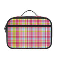 Cotton Candy Pastel Plaid Pattern Print Portable Lunch Bag