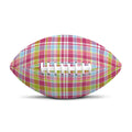 Cotton Candy Pastel Plaid Pattern Print Rugby Ball