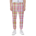 Cotton Candy Pastel Plaid Pattern Print Joggers