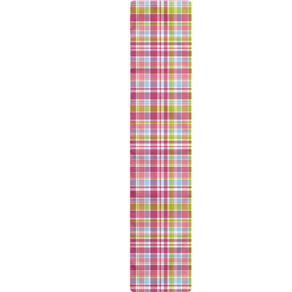 Cotton Candy Pastel Plaid Pattern Print Table Runner