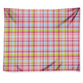 Cotton Candy Pastel Plaid Pattern Print Tapestry