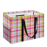 Cotton Candy Pastel Plaid Pattern Print Utility Tote Bag