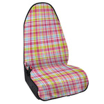 Cotton Candy Pastel Plaid Pattern Print Waterproof Car Seat Cover