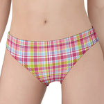 Cotton Candy Pastel Plaid Pattern Print Women's Panties