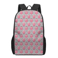 Cotton Candy Striped Pattern Print 17 Inch Backpack
