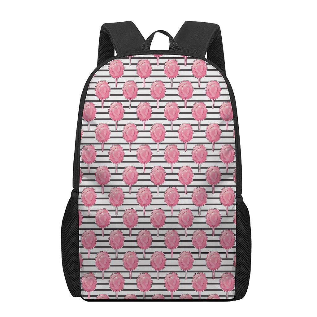 Cotton Candy Striped Pattern Print 17 Inch Backpack