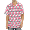 Cotton Candy Striped Pattern Print Aloha Shirt