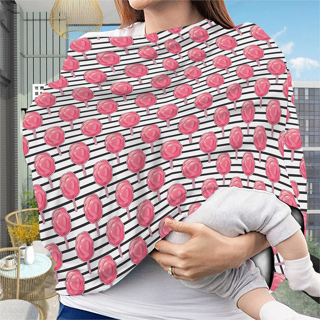 Cotton Candy Striped Pattern Print Baby Seat Cover