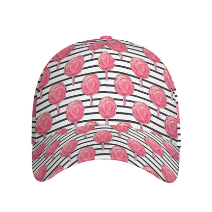 Cotton Candy Striped Pattern Print Baseball Cap