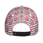 Cotton Candy Striped Pattern Print Baseball Cap