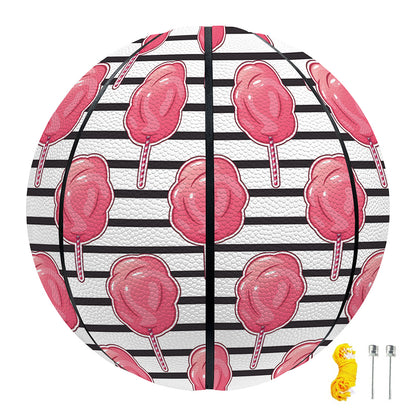 Cotton Candy Striped Pattern Print Basketball
