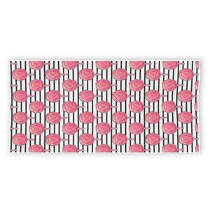 Cotton Candy Striped Pattern Print Beach Towel