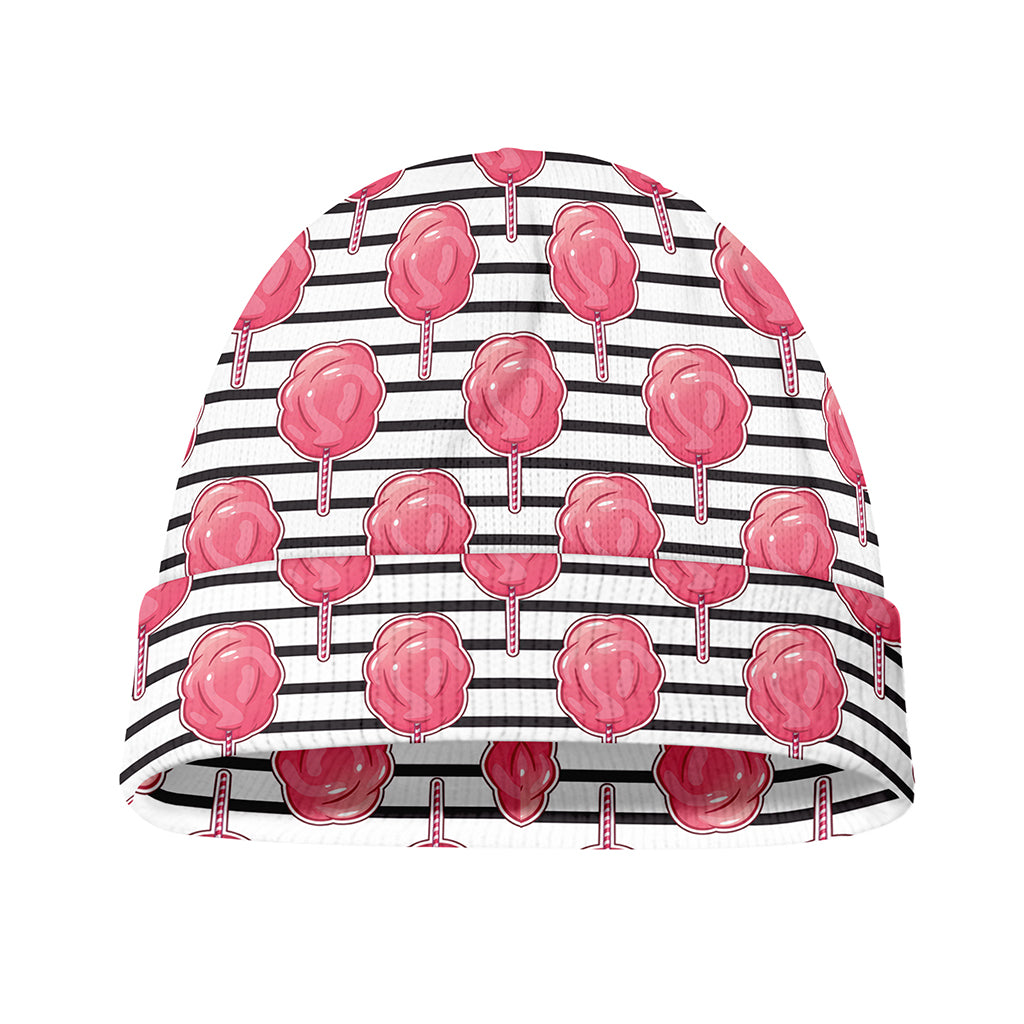 Cotton Candy Striped Pattern Print Beanie