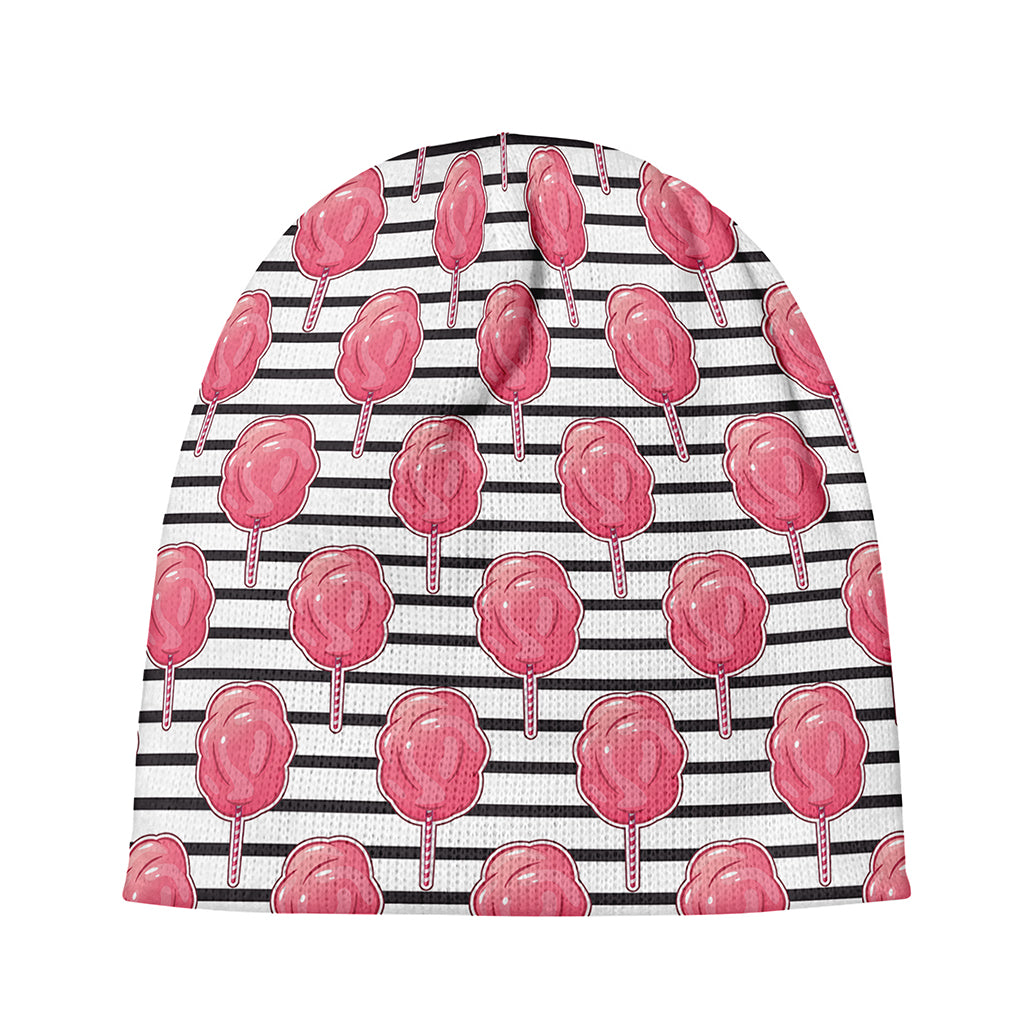 Cotton Candy Striped Pattern Print Beanie