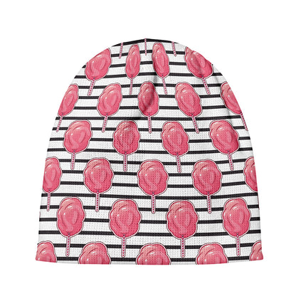 Cotton Candy Striped Pattern Print Beanie