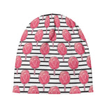 Cotton Candy Striped Pattern Print Beanie