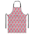Cotton Candy Striped Pattern Print Bib Apron With Pocket
