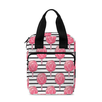 Cotton Candy Striped Pattern Print Bible Tote Bag