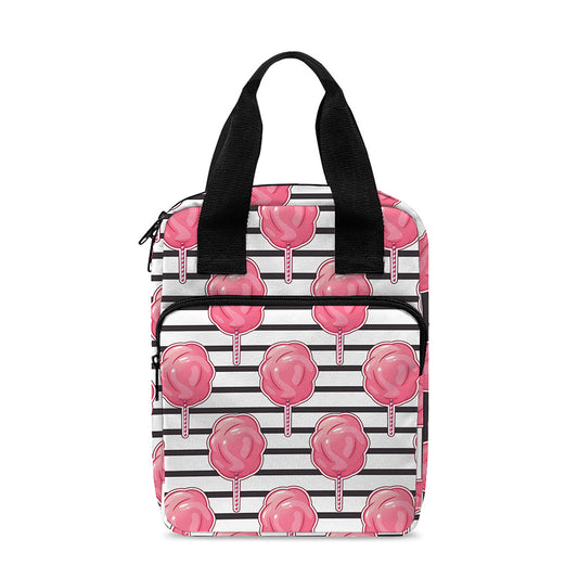 Cotton Candy Striped Pattern Print Bible Tote Bag
