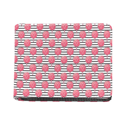 Cotton Candy Striped Pattern Print Bifold Wallet