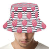 Cotton Candy Striped Pattern Print Bucket Hat