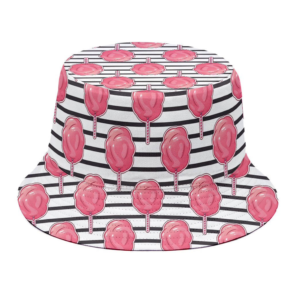 Cotton Candy Striped Pattern Print Bucket Hat