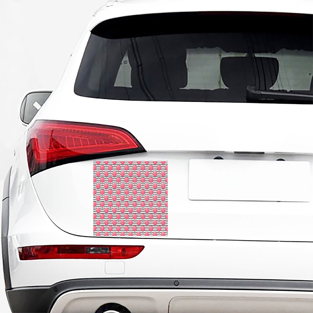 Cotton Candy Striped Pattern Print Car Sticker