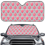 Cotton Candy Striped Pattern Print Car Windshield Sun Shade