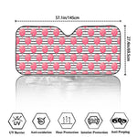 Cotton Candy Striped Pattern Print Car Windshield Sun Shade