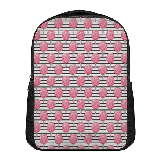 Cotton Candy Striped Pattern Print Casual Backpack