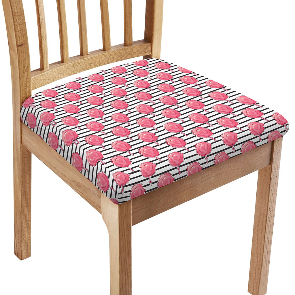 Cotton Candy Striped Pattern Print Chair Cushion Cover