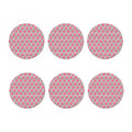 Cotton Candy Striped Pattern Print Coaster Set