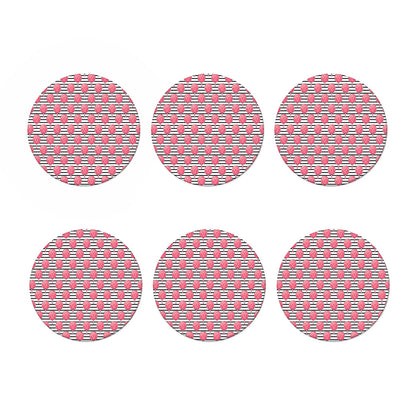 Cotton Candy Striped Pattern Print Coaster Set
